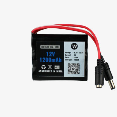 12V 1200mAh Rechargeable Lithium Battery with Warranty for GPS, CCTV, Industrial and Commercial Application