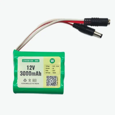 12V 3000mAh Rechargeable Lithium Battery Pack