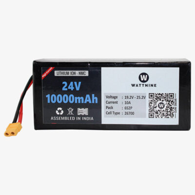 24v 10Ah Li-ion (NMC) Battery Pack with 1 Year Warranty