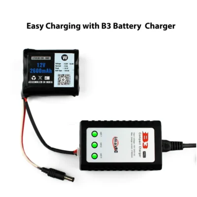 12V 1200mAh Rechargeable Lithium Battery with Warranty (includes BMS & balance pin) for GPS, CCTV, Industial and Commercial Application - Image 5